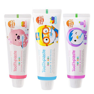 Pororo 啵乐乐（Pororo）儿童牙膏3-6-12岁 3支装韩国原装进口