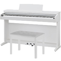 PLUS会员：KAWAI 卡瓦依 电钢琴 KDP120G-W白色+配件礼包