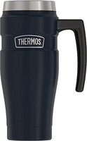 THERMOS 膳魔师 不锈钢 大号真空保温旅行杯，16 盎司（约 473.18 毫升），哑光蓝色