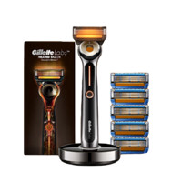 Gillette 吉列 剃须套装 (LABS热感手动剃须刀1刀架6刀头+充电底座+多效剃须洁面乳100g+男士修护焕活面霜50g)