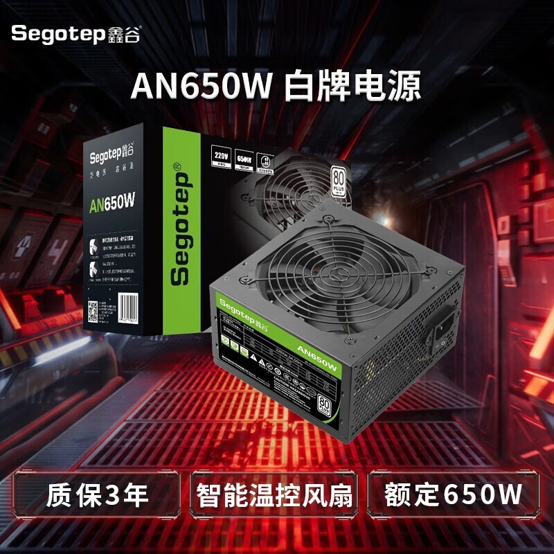 Segotep 鑫谷 AN650 额定650W 白牌电源