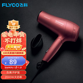 FLYCO 飞科 FH6218 电吹风 优雅红