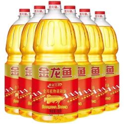 金龙鱼 黄金比例1.1.1食用植物调和油1.8升*6小瓶装食用油家用整箱