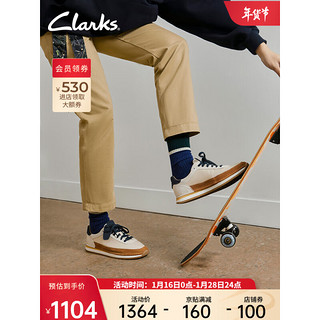 Clarks其乐男士复古阿甘鞋运动鞋CraftRun Lace 卡其黄（男款）261644537 43