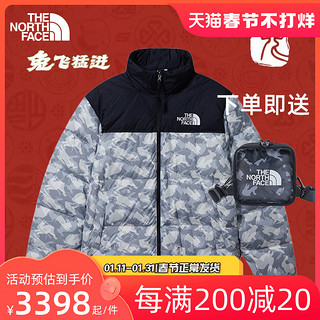 北面 兔年限定羽绒服男2023新年款户外运动服短款鹅绒保暖外套3C8D