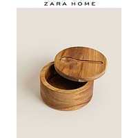 ZARA HOME 日式木质密封磁扣带勺盐罐糖罐厨房调料罐 42282217052