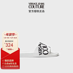 VERSACE 范思哲 Jeans Couture奢侈品 男士拖鞋 白色 43新年礼物
