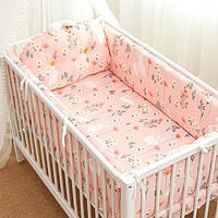 belopo 贝乐堡 婴儿床防撞床围栏宝宝纯棉拼接软包挡布儿童床品套件四面围+床单