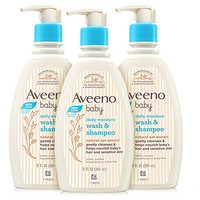 黑卡会员：Aveeno 艾惟诺 每日倍护洗发沐浴354ml*3瓶 压泵装