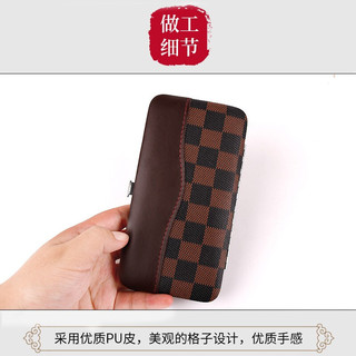 紫湖 迷你中国象棋 磁石金属实心中国象棋 可折叠旅行便携象棋棋盘套装