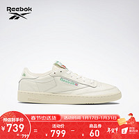 Reebok 锐步 官方夏男女CLUB C 85 VINTAGE复古运动休闲小白鞋板鞋