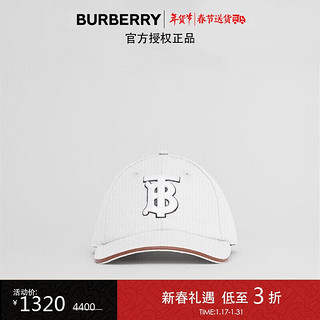 BURBERRY 博柏利 专属标识图案棉麻混纺帆布棒球帽 80430411 S