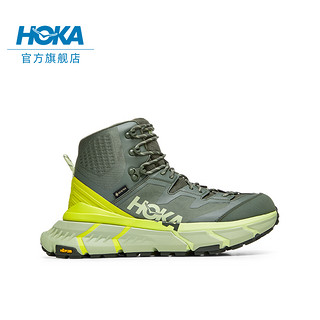 HOKA ONE ONE 男女鞋TENNINE Hike GTX109徒步鞋防水防滑减震轻便 38.5/240mm 城堡灰 / 柿子橙-男（建议拍大1码）