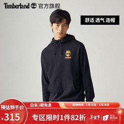 Timberland 添柏岚 男装卫衣新款运动休闲连帽套头毛圈|A2FV7 A2FV7001/黑色 M A2FV7001/黑色 XS