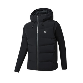 FILA 斐乐 男装日常简约舒适保暖流行羽绒服男基础时尚百搭防风羽绒服