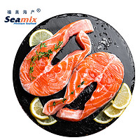 Seamix 禧美海产 冷冻三文鱼排400g（银鲑鱼排）原切段 2-3块装