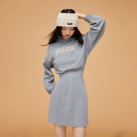 ONLY 松紧腰连帽卫衣短款连衣裙