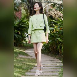 VERO MODA 清新甜美小香风短裙高腰显瘦时尚休闲半身裙女