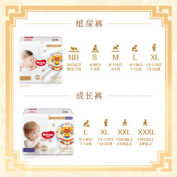 HUGGIES 好奇 皇家御裤婴儿纸尿裤NB66新生儿尿不湿麒麟裤
