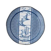 TOKI MINOYAKI 美浓烧 渔歌子 盘 8.5英寸