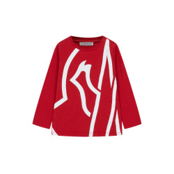MONCLER 盟可睐 蒙口（Moncler）儿童红色棉质印花圆领长袖T恤 8D71910 8790M 455 2A/2岁/92cm