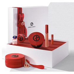 ARMANI beauty 阿玛尼彩妆 阿玛尼限定口红气垫礼盒套装 红管214+褶裥红气垫2 生日礼物送女友