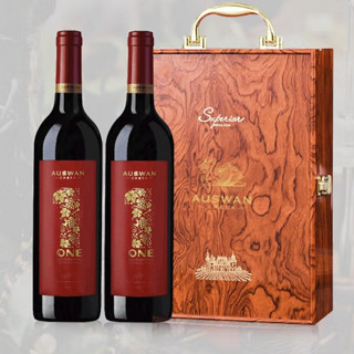 AUSWAN CREEK 天鹅庄 一号 南澳西拉干型红葡萄酒 2瓶*750ml套装 礼盒装