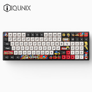 IQUNIX F97-涂鸦日记-黑 机械键盘 三模热插拔客制化键盘 无线蓝牙游戏键盘 100键电脑键盘 cherry青轴无光版