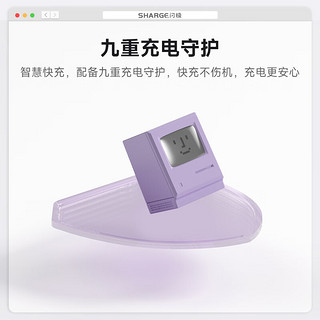 闪极（Sharge） 20W麦金塔苹果充电器PD快充头适用于iPhone8-14全系安卓华为手机 20W充电头1C-笑脸款（复古白）