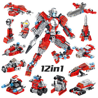 潘洛斯小颗粒变形机甲金刚机器人智力玩具拼装拼插积木模型儿童男孩子