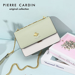 pierre cardin 皮尔·卡丹 皮尔卡丹(pierre cardin)时尚包包女包百搭斜挎单肩包女新潮牛皮链条包女士礼盒