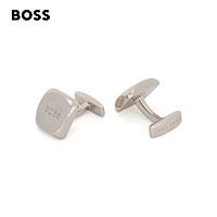 HUGO BOSS 男士秋冬蚀刻徽标抛光金属方形袖扣