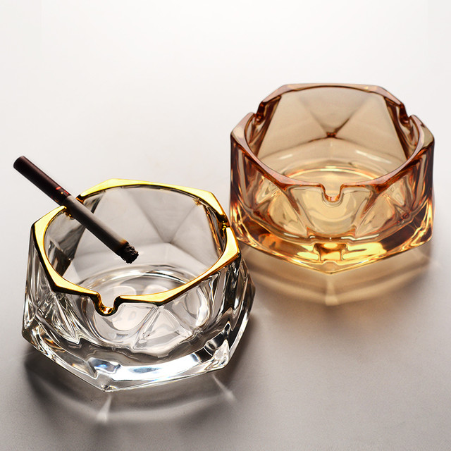 曼薇 酒吧ktv大烟灰缸高级水晶玻璃卧室客厅高档茶几轻奢家用个性创意