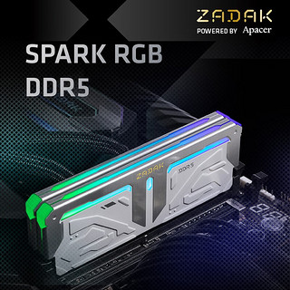 宇瞻 ZADAK DDR5 16G*2 5200 5600 6000 台式机电脑内存条RGB白色灯条 ZADAK-6000-32G(白色) DDR5
