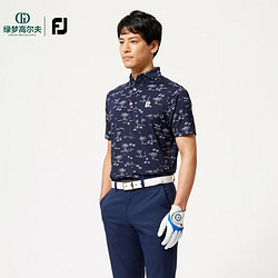 FOOTJOY 高尔夫服装新款男士FJ抗菌防紫外线golf短袖POLO衫 88971-海军蓝/白 M