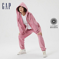 Gap 盖璞 女装秋冬新款字母LOGO软磨抓绒卫裤445809运动裤