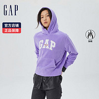 Gap 盖璞 女装冬季LOGO摇粒绒宽松保暖连帽卫衣520206休闲运动家居服