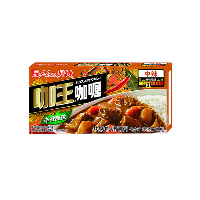 88VIP：好侍 中辣 咖王咖喱 90g