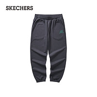 SKECHERS 斯凯奇 2023新款休闲logo长裤L422W166 奥德赛灰/026R S