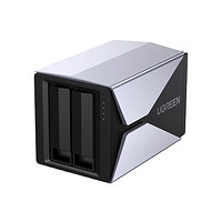 PLUS会员：UGREEN 绿联 40298 2.5/3.5英寸 双盘位 SATA硬盘盒 USB3.0 Type-C