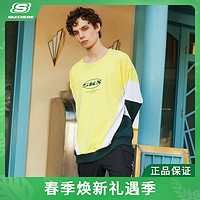 SKECHERS 斯凯奇 卫衣男子百搭圆领套头衫新款休闲运动上衣男L321M146