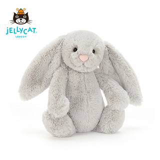 jELLYCAT 邦尼兔 英国jELLYCAT经典害羞系列害羞银色邦尼兔毛绒公仔安抚玩具包邮