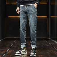 JSW//JEANS 真维斯旗下韩版复古牛仔裤男潮流新款时尚休闲百搭直筒男士牛仔裤