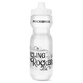 ROCKBROS 洛克兄弟 骑行水壶大容量夏季学生塑料便携防摔自行车运动健身户外水壶 白嘴透明750ML