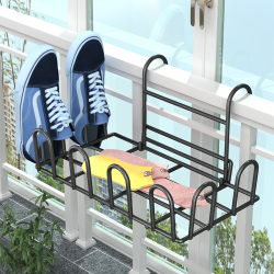 优勤 阳台晒鞋架神器防盗窗护栏杆窗外晾衣架窗户窗台室外晾晒凉鞋