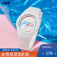 斐乐（FILA）手表男女情侣表学生硅胶运动大LOGO果冻炫彩白 FLL38-671-019