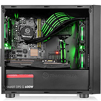 Thermaltake 曜越 台式机电脑小机箱Tt启航者F1静音版电源下置Matx个性小机壳办公