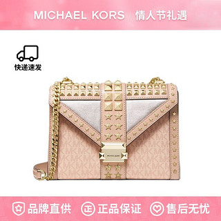 MICHAEL KORS 迈克·科尔斯 MK Whitney 大号拼色老花铆钉斜挎包单肩女包 30H0GWHL3Y