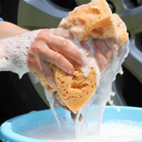 极享 汽车洗车毛巾擦车海绵 车用清洁套装吸水擦车巾去污海绵 JX3005