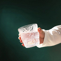 冰川杯日式家用玻璃杯ins网红水杯加厚茶杯果汁酒杯咖啡杯